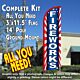 Fireworks (Starburst) Windless Feather Banner Flag Kit (Flag, Pole, & Ground Mt)