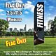 FITNESS gray flutter flag