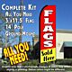 FLAGS Sold Here Flutter Feather Banner Flag Kit (Flag, Pole, & Ground Mt)