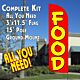 Food Windless Feather Banner Flag Kit (Flag, Pole, & Ground Mt)