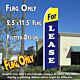 FOR LEASE (Yellow/Blue) Flutter Feather Banner Flag (11.5 x 2.5 Feet)