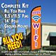 FREE WIFI Windless Feather Banner Flag Kit (Flag, Pole, & Ground Mt)