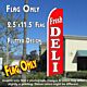 FRESH DELI (Red) Flutter Feather Banner Flag (11.5 x 2.5 Feet)