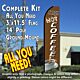 FRESH HOT COFFEE (Brown) Flutter Feather Banner Flag Kit (Flag, Pole, & Ground Mt)