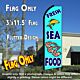 FRESH SEAFOOD (Blue) Flutter Feather Banner Flag (11.5 x 3 Feet)