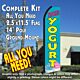 FROZEN YOGURT (Blue/Yellow) Flutter Feather Banner Flag Kit (Flag, Pole, & Ground Mt)