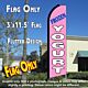 FROZEN YOGURT (Pink) Flutter Feather Banner Flag (11.5 x 3 Feet)