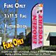 FROZEN YOGURT (Purple) Flutter Feather Banner Flag (11.5 x 3 Feet)
