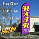 HAIR SALON (Purple) Flutter Feather Banner Flag  