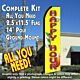 HAPPY HOUR (Yellow) Flutter Feather Banner Flag Kit (Flag, Pole, & Ground Mt)