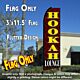 HOOKAH LOUNGE (Brown/Yellow) Flutter Feather Banner Flag (11.5 x 3 Feet)