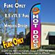 hot dogs multicolor windless polyknit feather flags