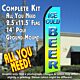 ICE COLD BEER (Blue Gradient) Flutter Feather Banner Flag Kit (Flag, Pole, & Ground Mt)