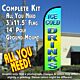 Ice Cold Drinks Windless Feather Banner Flag Kit (Flag, Pole, & Ground Mt)