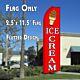 ICE CREAM (RED/WHITE) WINDLESS ADVERTISING FLAG