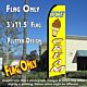 ICE CREAM (Yellow/White) Flutter Feather Banner Flag (11.5 x 3 Feet)