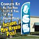 ICE WINDLESS ADVERTISING KIT FLUTTER BANNER KIT (FLAG, POLE, & GROUND MT)