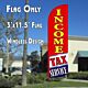 Income Tax Service (Red/White/Blue) Windless Feather Banner Flag Kit (Flag, Pole, & Ground Mt)