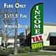 Income Tax Service (Green/White) Windless Polyknit Feather Flag (3 x 11.5 feet)