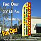 INSTALLATION (Yellow/Red) Flutter Feather Banner Flag (11.5 x 3 Feet)