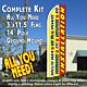 INSTALLATION (Yellow/Red) Flutter Feather Banner Flag Kit (Flag, Pole, & Ground Mt)