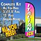 ITALIAN ICE Windless Polyknit Feather Banner Flag Kit (Flag, Pole, & Ground Mt)
