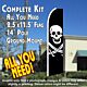 JACK RACKHAM (Swords) PIRATE Flutter Feather Banner Flag Kit (Flag, Pole, & Ground Mt)