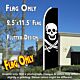 JACK RACKHAM (Swords) PIRATE Flutter Feather Banner Flag (11.5 x 2.5 Feet)
