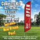 Keller Williams Open burgundy white windless  Feather Banner Flag Kit (Flag, Pole, & Ground Mt)