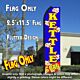 KETTLE CORN (Blue/Yellow) Flutter Polyknit Feather Flag (11.5 x 2.5 feet)