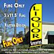 LIQUOR GROCERIES (Yellow) Flutter Feather Banner Flag (11.5 x 3 Feet)