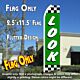 LOOK (Checkered) Flutter Feather Banner Flag (11.5 x 2.5 Feet)