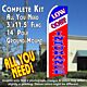 LOW COST INSURANCE (Tri-color) Flutter Feather Banner Flag Kit 