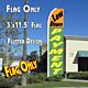LOW DOWN PAYMENT (Orange/Green) Flutter Feather Banner Flag (11.5 x 2.5 Feet)
