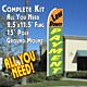 LOW DOWN PAYMENT (Orange/Green) Flutter Feather Banner Flag Kit (Flag, Pole, & Ground Mt)