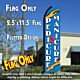 MANICURE/PEDICURE (Blue/White) Flutter Polyknit Feather Flag (11.5 x 2.5 feet)