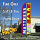 MATTRESS SALE (Blue/Yellow) Flutter Feather Banner Flag (11.5 x 3 Feet)