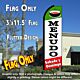 MENUDO Sabado y Domingo (Green/White/Red)Flutter Feather Banner Flag (11.5 x 3 Feet)