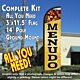 MENUDO Windless Feather Banner Flag Kit (Flag, Pole, & Ground Mt)