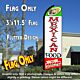 MEXICAN FOOD (Tri-Colored/Hot Plate) Flutter Feather Banner Flag (11.5 x 3 Feet)
