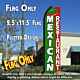 MEXICAN RESTAURANT (Green/Red) Flutter Polyknit Feather Flag (11.5 x 2.5 feet)