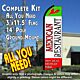 MEXICAN RESTAURANT (Tri-colored) Flutter Feather Banner Flag Kit (Flag, Pole, & Ground Mt)