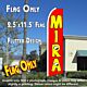 MIRA (Red) Flutter Feather Banner Flag (11.5 x 2.5 Feet)