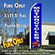 MOTORCYCLES (Blue) Flutter Feather Banner Flag (11.5 x 3 Feet)