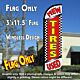 New Used Tires Windless Polyknit Feather Flag (3 x 11.5 feet)