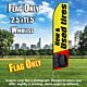 NEW & USED TIRES (Yellow/Black) Econo Feather Banner Flag (2.5 x 11.5 feet)