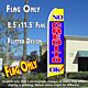 NO CREDITO OK (Yellow/Blue) Flutter Feather Banner Flag (11.5 x 2.5 Feet)