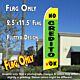 NO CREDITO OK (Yellow/Green) Flutter Feather Banner Flag (11.5 x 2.5 Feet)