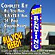 NOW RENTING (Blue/White/Stars) Flutter Feather Banner Flag Kit (Flag, Pole, & Ground Mt)