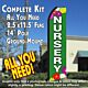 NURSERY (Green/White) Flutter Feather Banner Flag Kit (Flag, Pole, & Ground Mt)